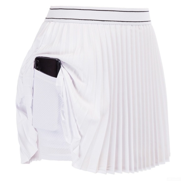 Jack Smith Pleated Mini Skirt/Skort Women’s Large White NWT Tenniscore - Picture 2 of 13